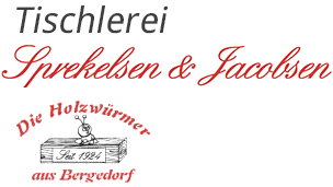„Tischlerei Sprekelsen & Jacobsen“-Logo, zur Startseite